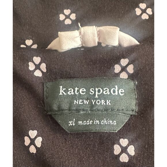 Kate Spade Pajama Set Black Light Pink Short Sleeve Modal Buttery Soft - Picture 2 of 11